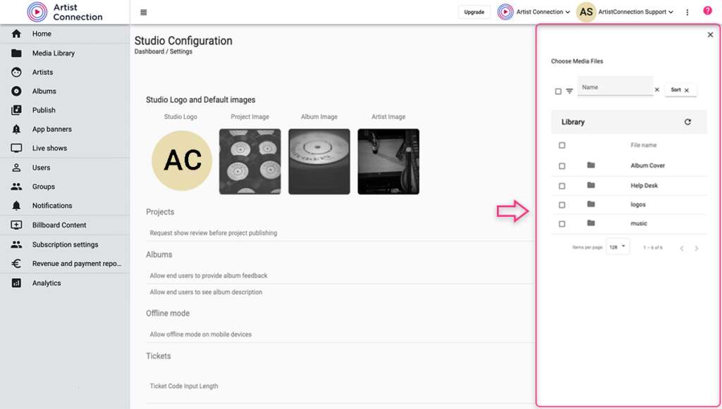How to Set Your Studio Logo – Artist Connection Help Center
