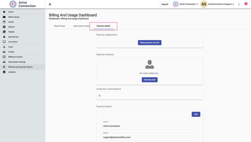 How to Add a New Payment Method – Artist Connection Help Center